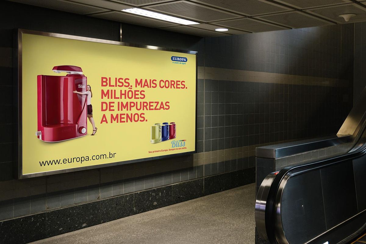 Bliss launch — indoor panel — Purificadores de Água Europa